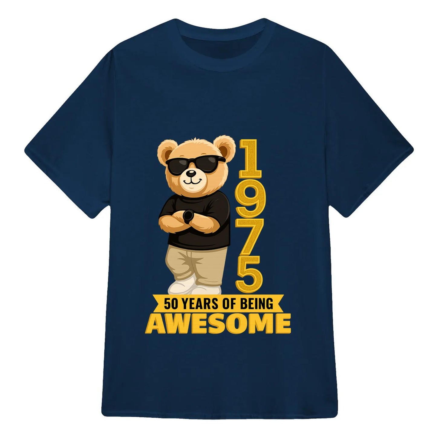 Chilling Bear Birthday Gift Idea For Men Custom Year and Age T-shirt Classic Unisex T-Shirt | 5To9Style