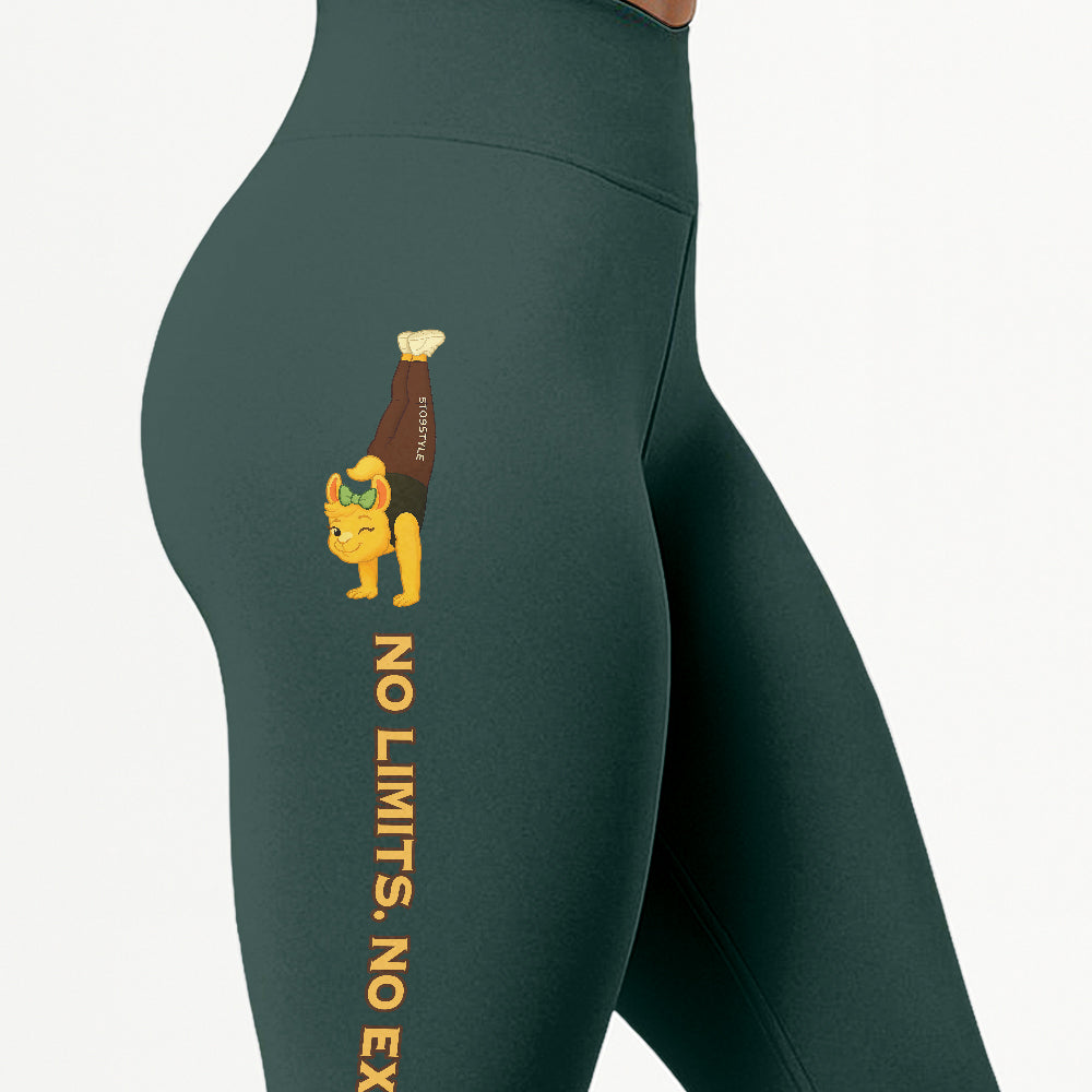 No Limits. No Excuses Chill Llama Yoga Pants All-Over Print Women's High Waist Leggings | 5To9Style