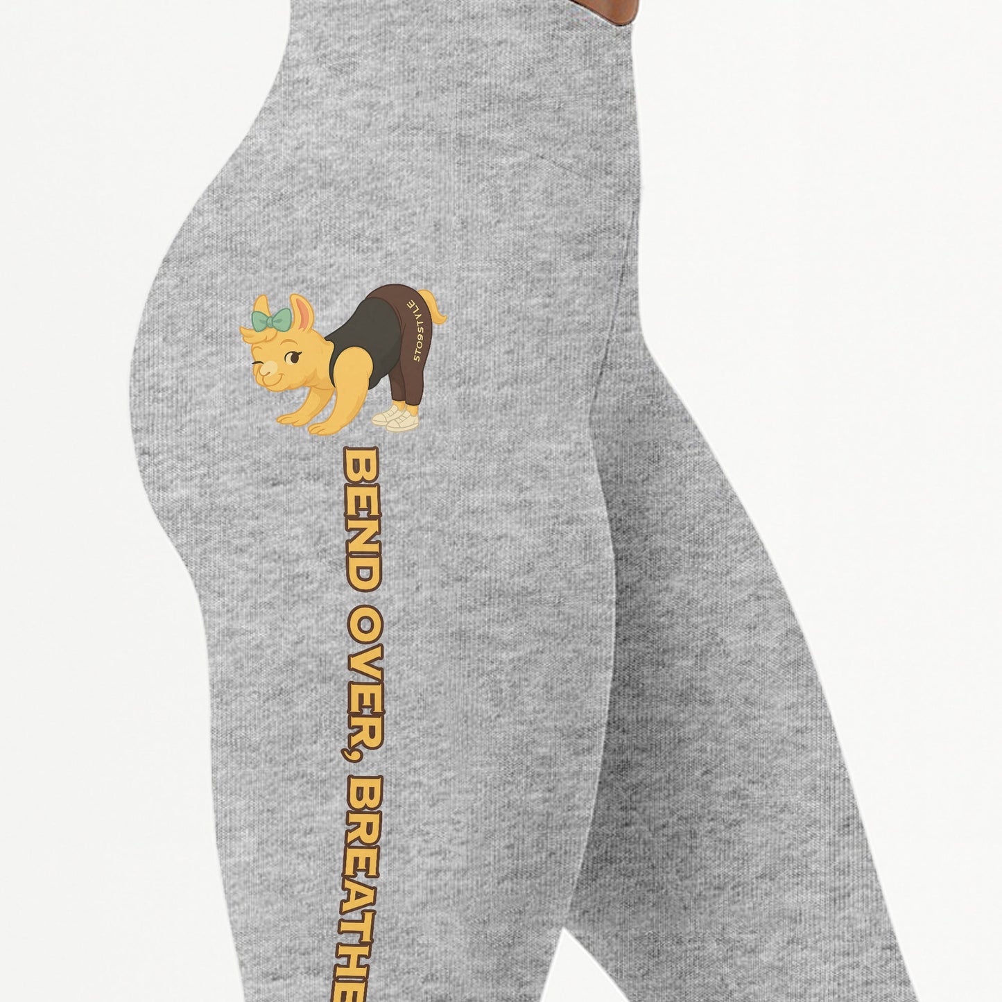 Bend Over, Breathe Out 👠Chill Llama Yoga Pants All-Over Print Women's High Waist Leggings | 5To9Style
