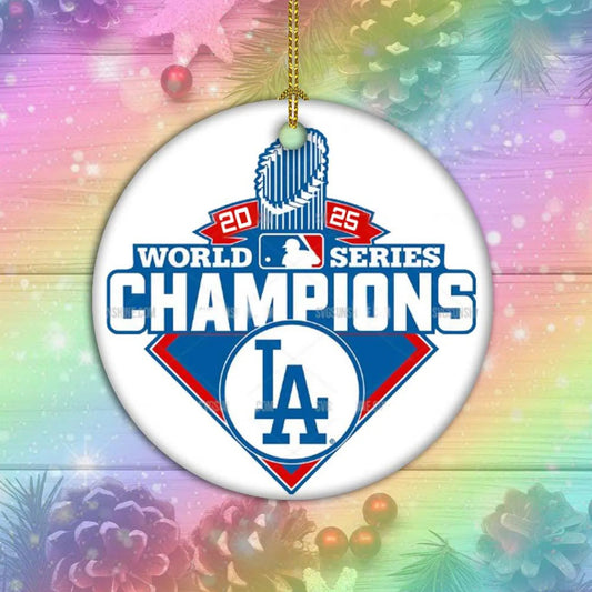 Dodgers Champions 2025 Ornament, Baseball Ornament, Dodgers Christmas Ornament, Champion Gift for Ornaments Decor