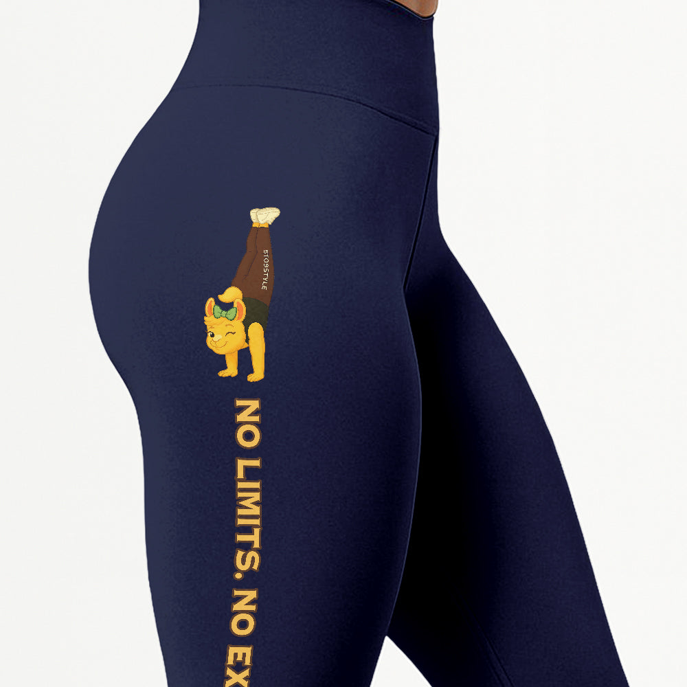No Limits. No Excuses Chill Llama Yoga Pants All-Over Print Women's High Waist Leggings | 5To9Style