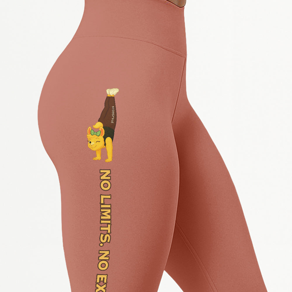 No Limits. No Excuses Chill Llama Yoga Pants All-Over Print Women's High Waist Leggings | 5To9Style