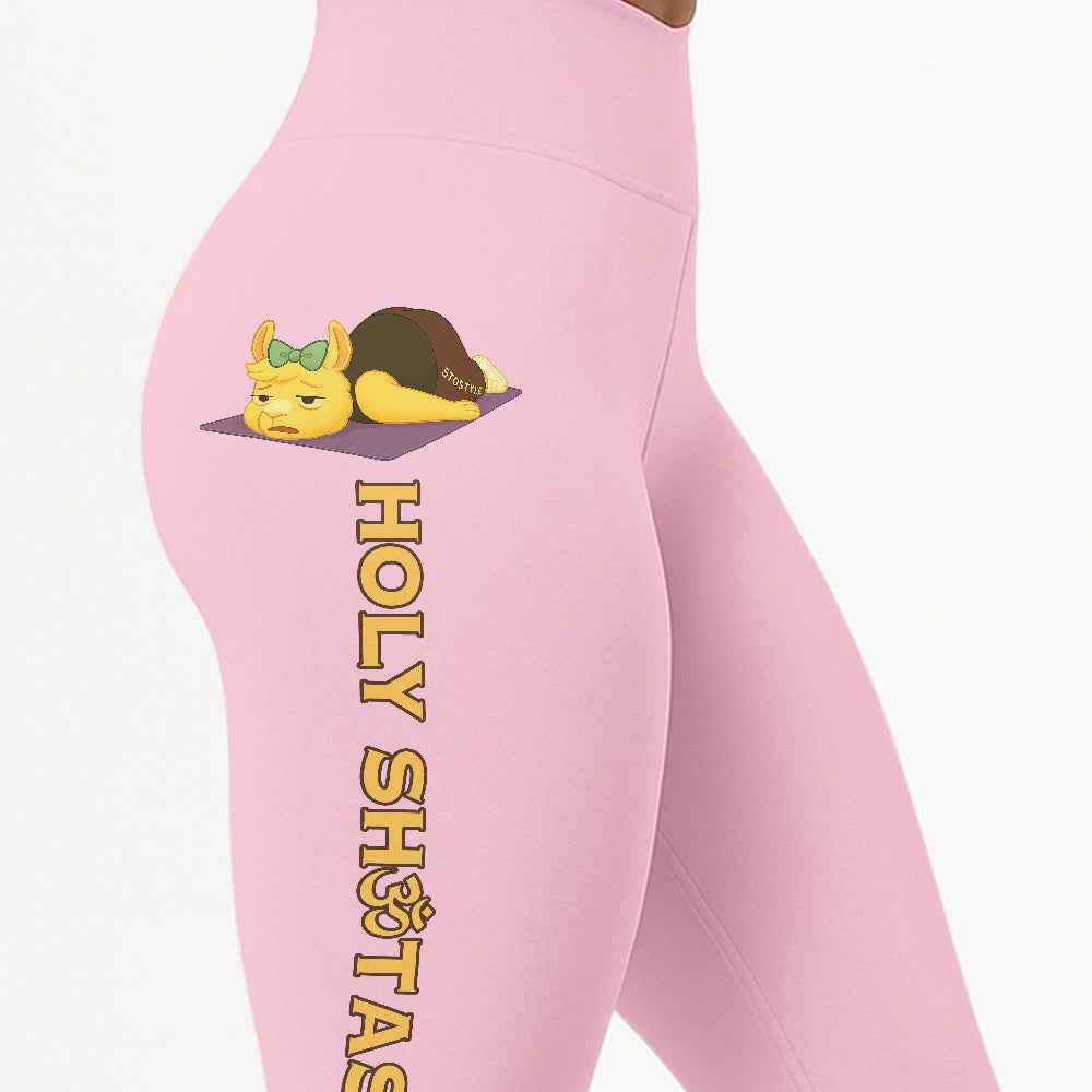 Holy Shtasana Chill Llama Yoga Pants All-Over Print Women's High Waist Leggings | 5To9Style