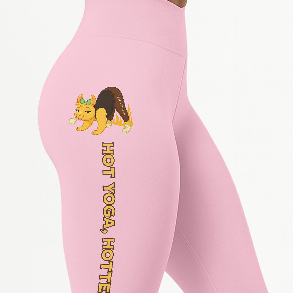 Hot Yoga Hotter Ass Chill Llama Yoga Pants All-Over Print Women's High Waist Leggings | 5To9Style