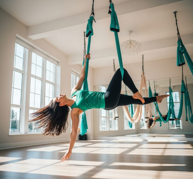Aerial Yoga: Practicing Yoga with a Silk Hammock - 5To9Style