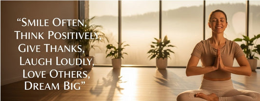 [Funny Yoga Quotes] Smile Often, Think Positively, Give Thanks, Laugh Loudly, Love Others, Dream Big | 5to9style