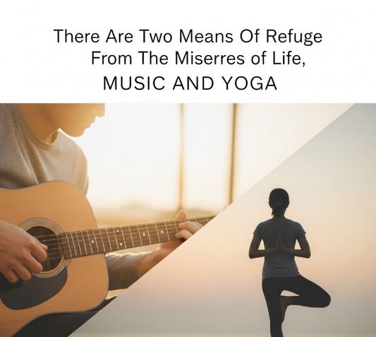 [Funny Yoga Quotes] There Are Two Means Of Refuge From The Miseries Of Life, MUSIC AND YOGA | 5to9style