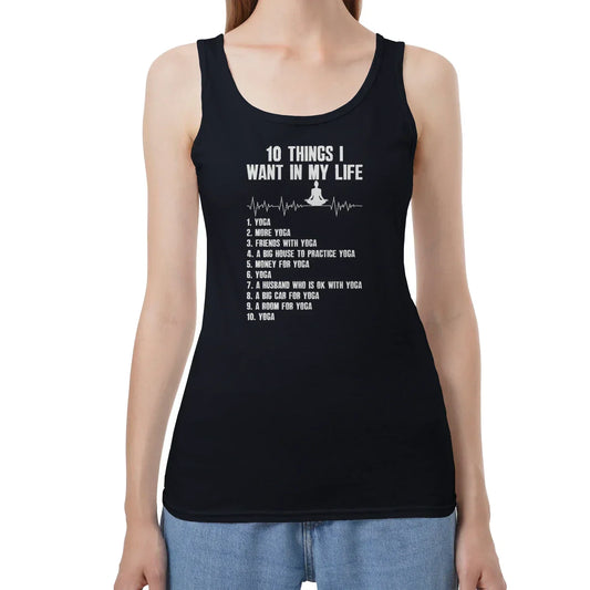 [Funny Yoga  Quotes] Yoga 10 Things I Want In My Life – Funny Yoga Tank Top, Hoodie & T-Shirt | 5to9style