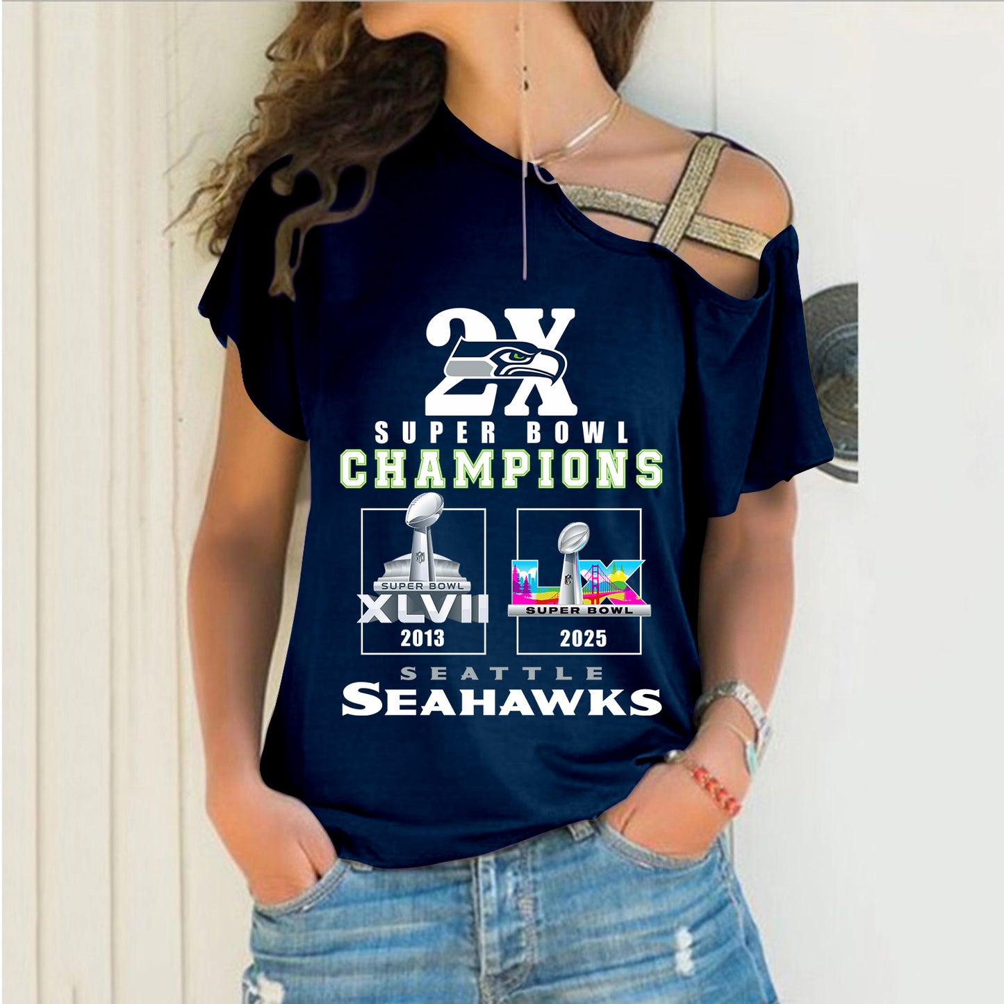 1A7LPC3SEA F26 Woman One Shoulder Shirt