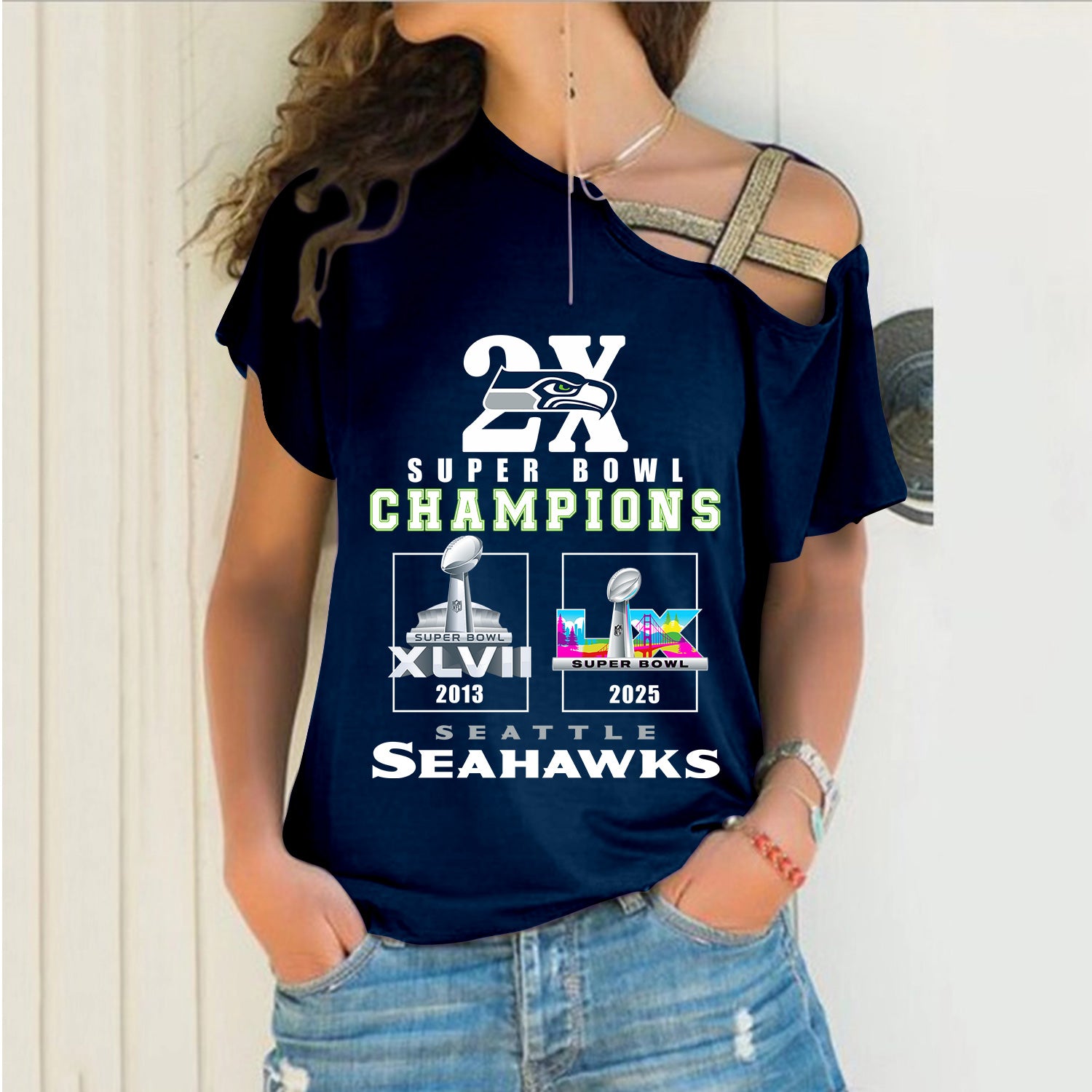 1A7LPC3SEA F26 Woman One Shoulder Shirt