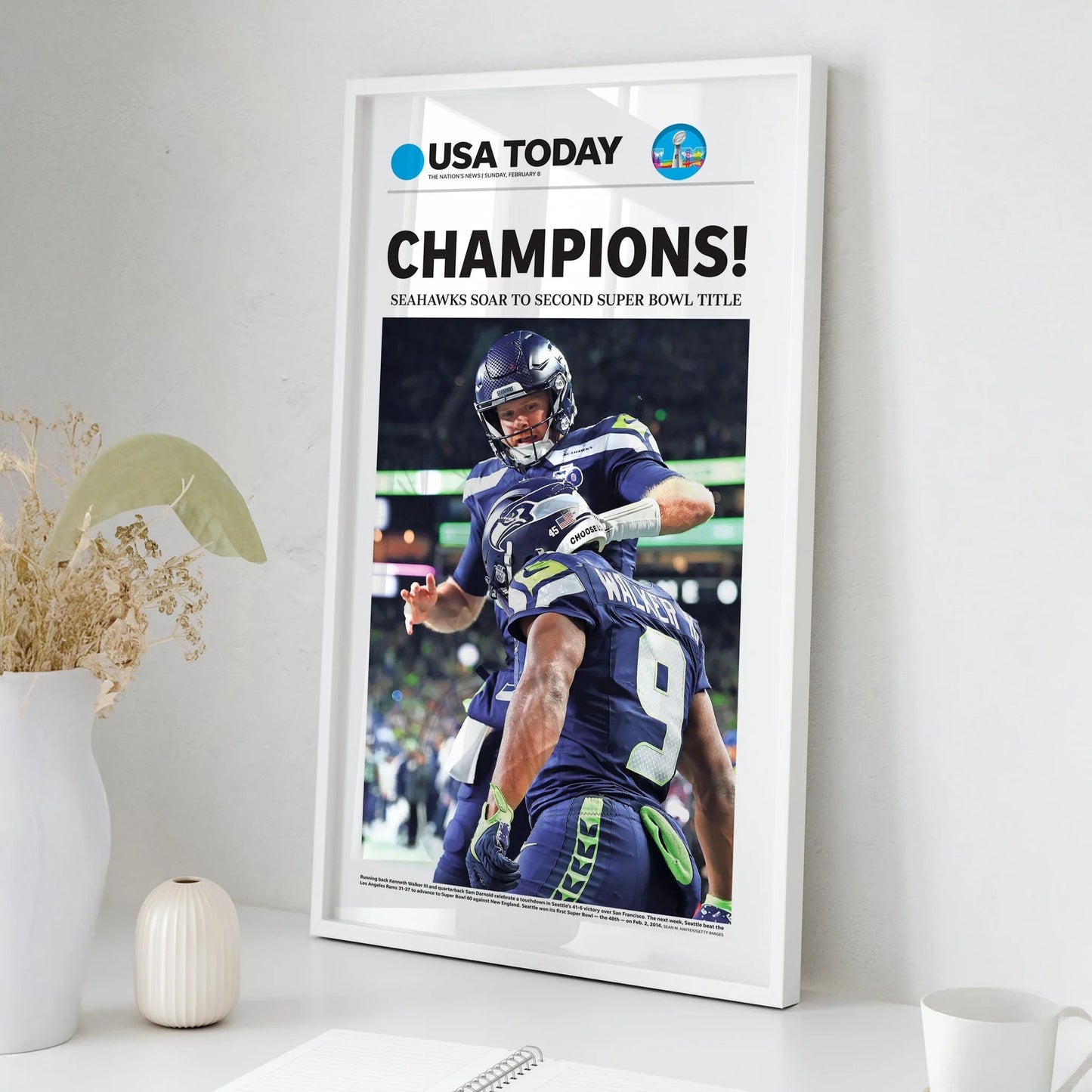 SH Football Champion LX 2026 Front Page Wall Art