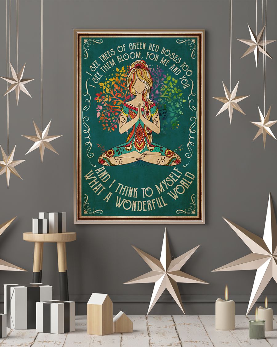 Yoga What The Wonderful World - Vertical Poster - Owl Ohh