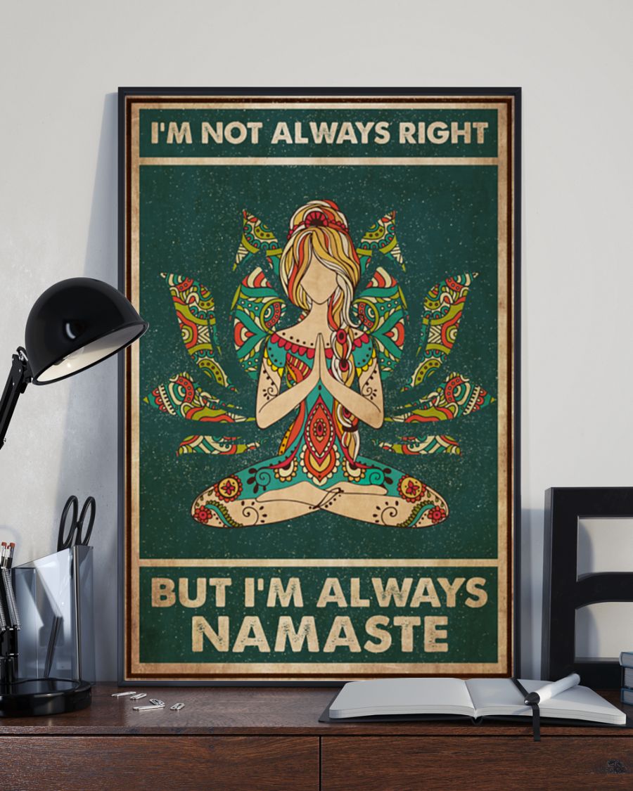 Yoga I'm Always Namaste - Vertical Poster - Owl Ohh