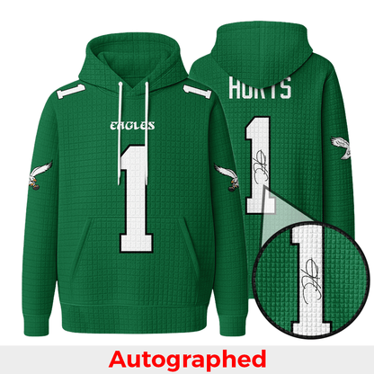 Autographed Unisex Philadelphia J.H 1 Waffle Hoodie