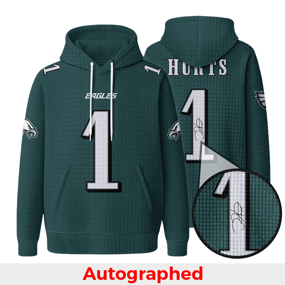 Autographed Unisex Philadelphia J.H 1 Waffle Hoodie
