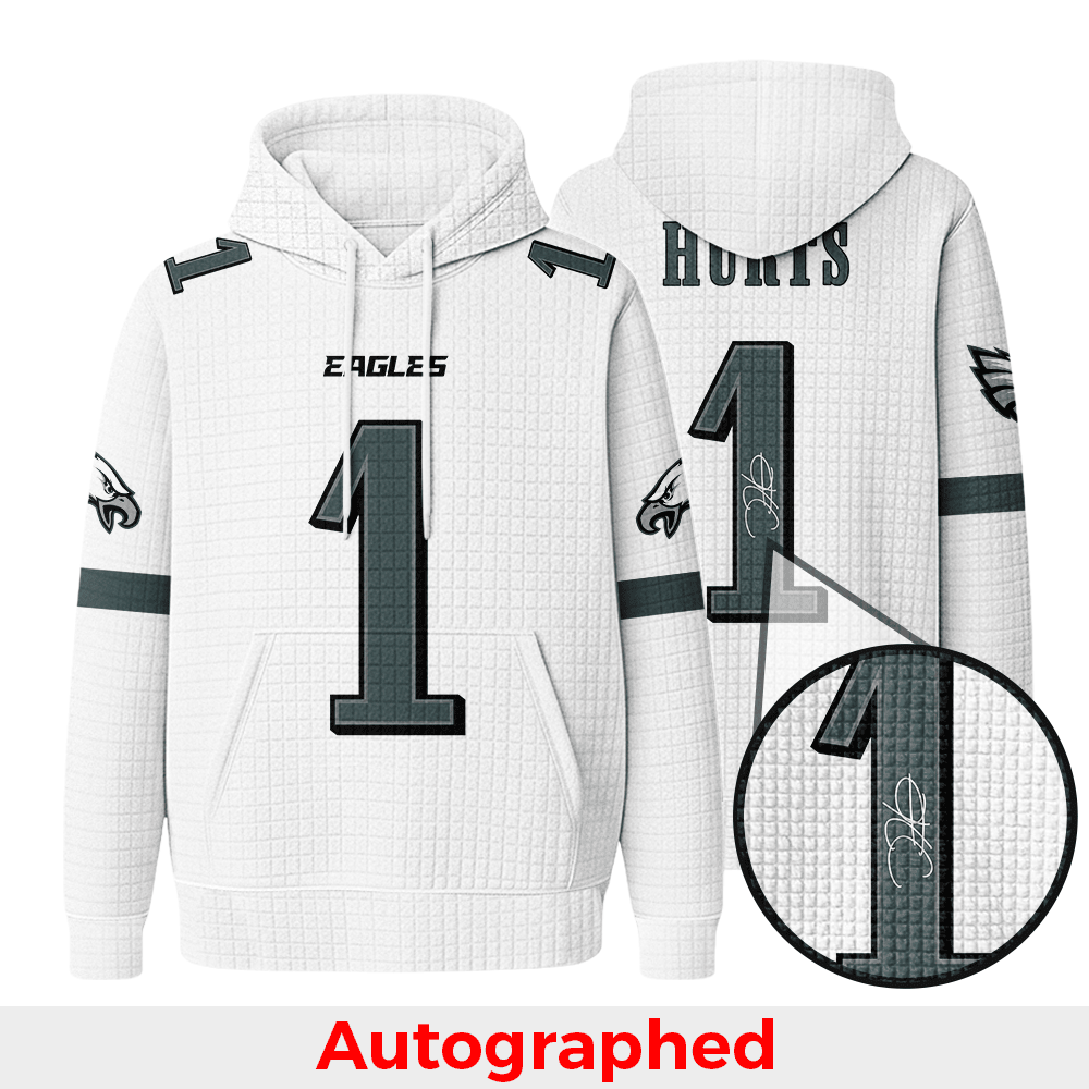 Autographed Unisex Philadelphia J.H 1 Waffle Hoodie