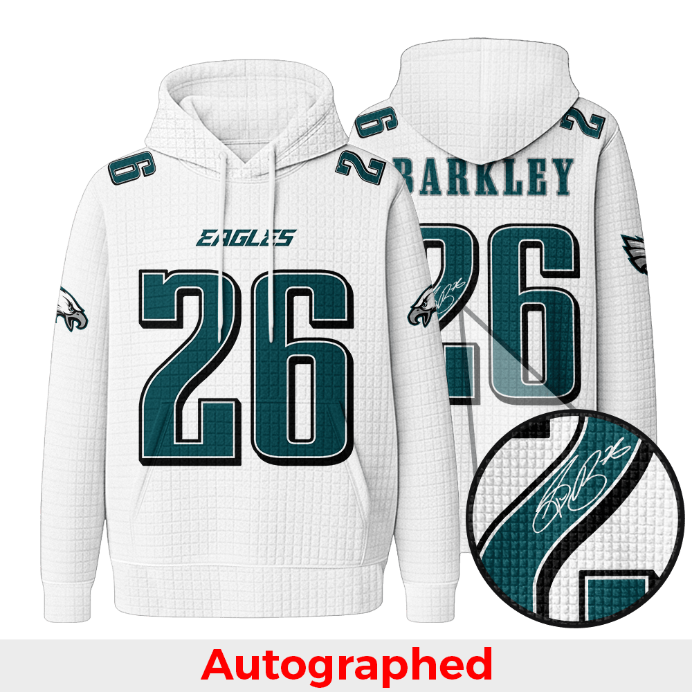 Autographed Unisex Philadelphia S.B 26 Waffle Hoodie