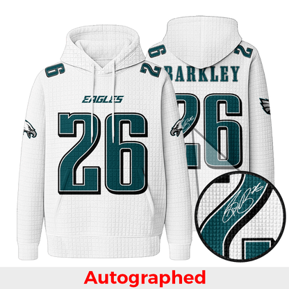 Autographed Unisex Philadelphia S.B 26 Waffle Hoodie
