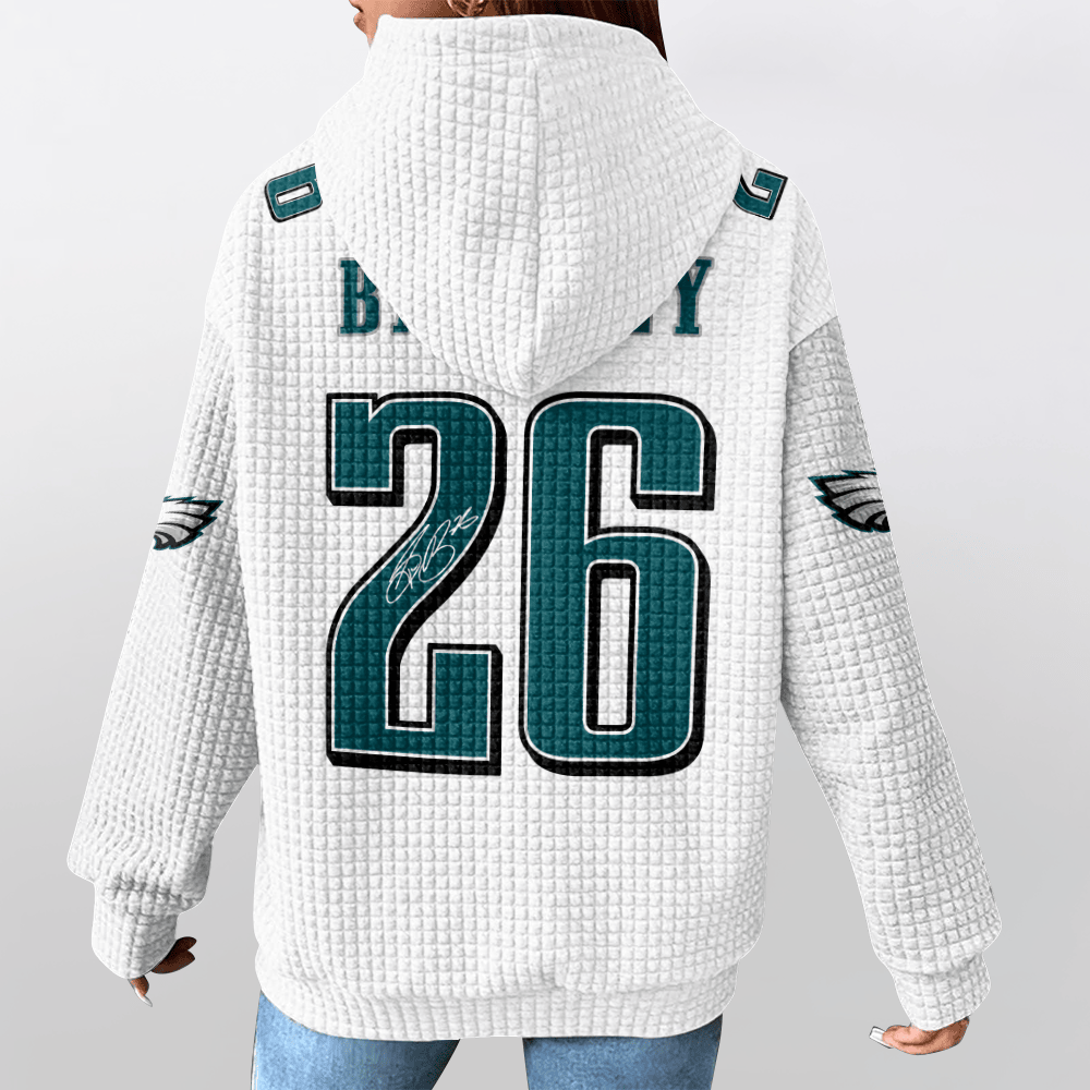 Autographed Unisex Philadelphia S.B 26 Waffle Hoodie