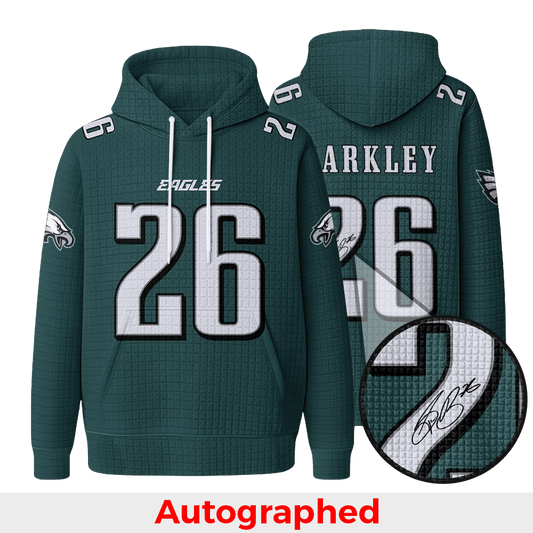 Autographed Unisex Philadelphia S.B 26 Waffle Hoodie