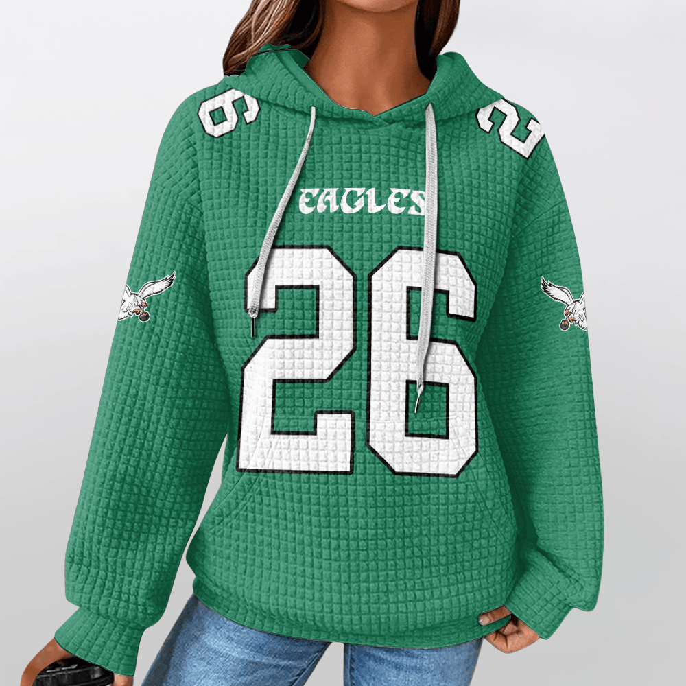 Autographed Unisex Philadelphia S.B 26 Waffle Hoodie