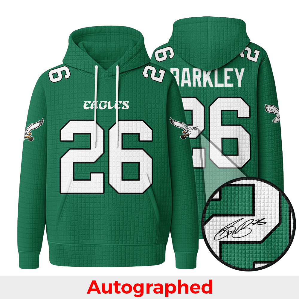 Autographed Unisex Philadelphia S.B 26 Waffle Hoodie