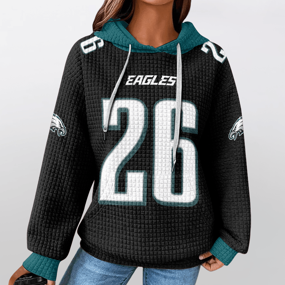 Autographed Unisex Philadelphia S.B 26 Waffle Hoodie