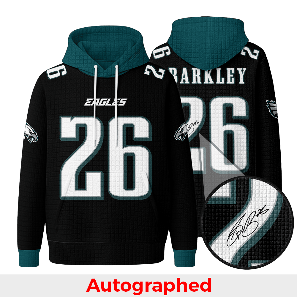 Autographed Unisex Philadelphia S.B 26 Waffle Hoodie