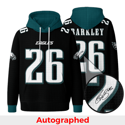 Autographed Unisex Philadelphia S.B 26 Waffle Hoodie