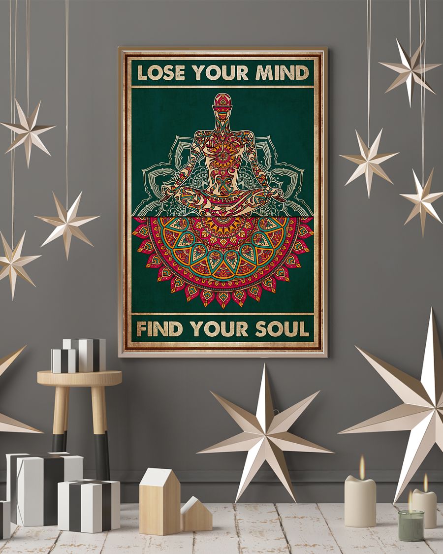 Yoga Lose Your Mind Find Your Soul  - Vertical Poster - 5to9style