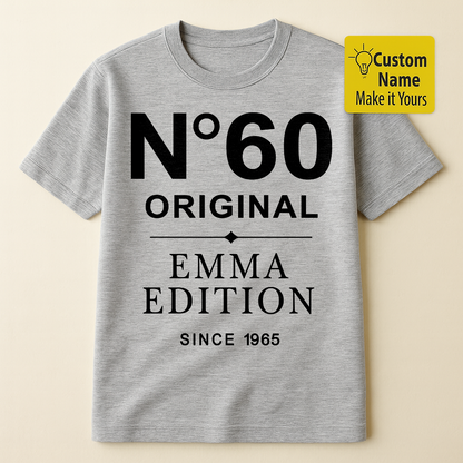 Personalized Birthday T-Shirt – N60 Orginal Emma Edition Custom name 1965 years – Unique Birthday Gifts - Birthday Gift Ideas