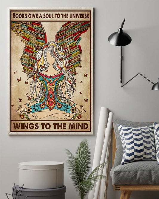 Yoga Life Peace Book Give A Soul - Vertical Poster - 5to9style