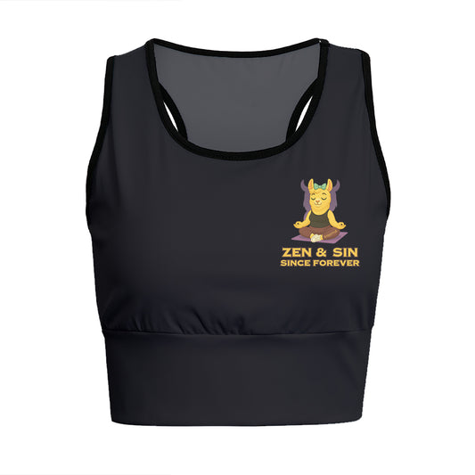 Zen & Sin Since Forever Chill Llama Yoga Women's Sports Bra