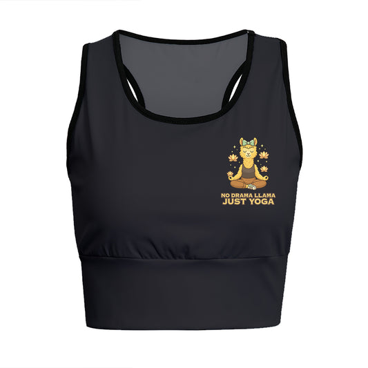 No Drama Llama Just Yoga Chill Llama Yoga Women's Sports Bra