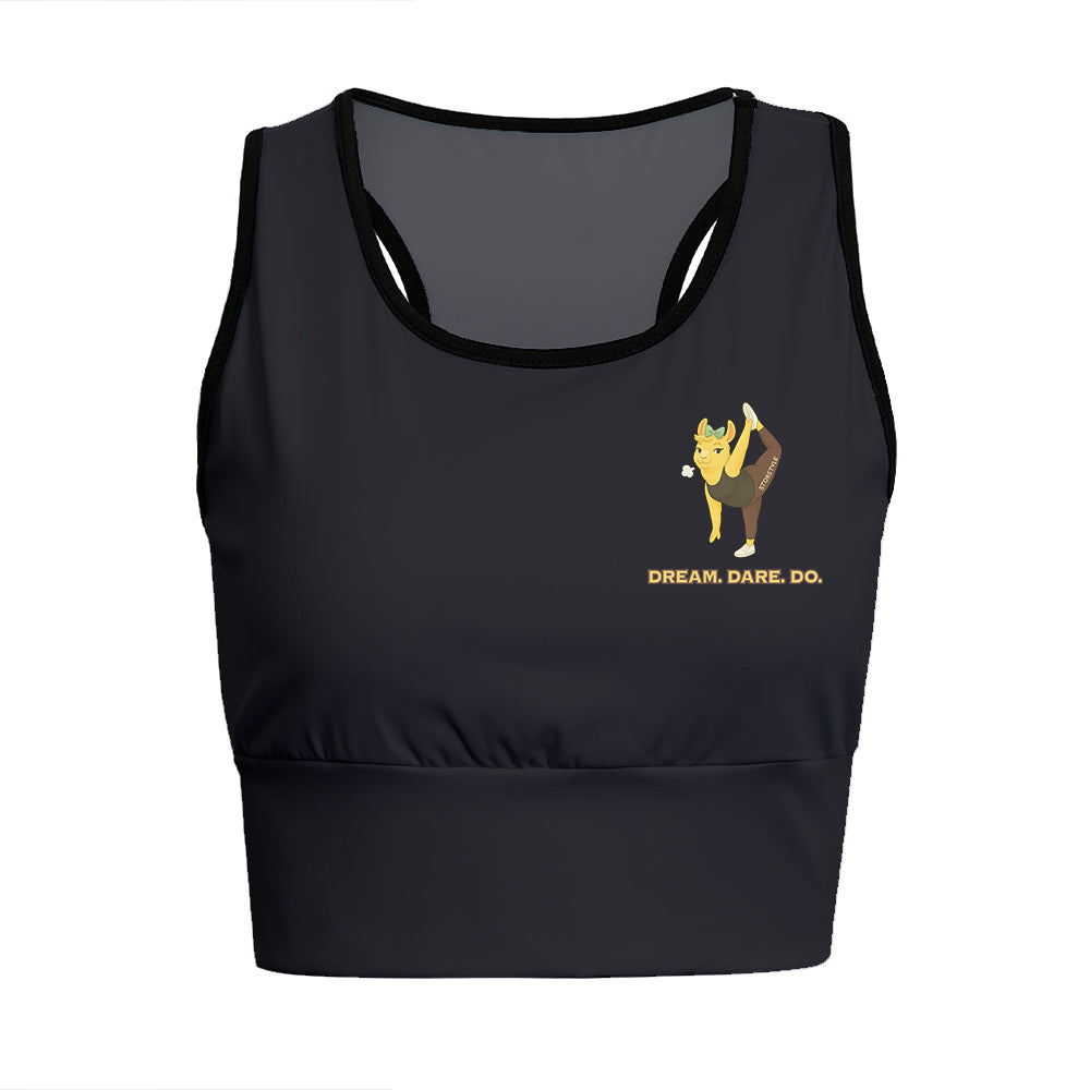 Dream. Dare. Do Chill Llama Yoga Women's Sports Bra