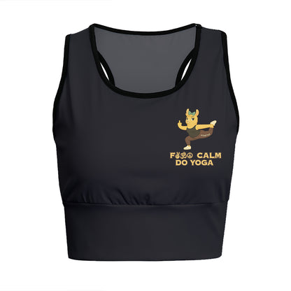 Fck Calm, Do Yoga Chill Llama Yoga Women's Sports Bra