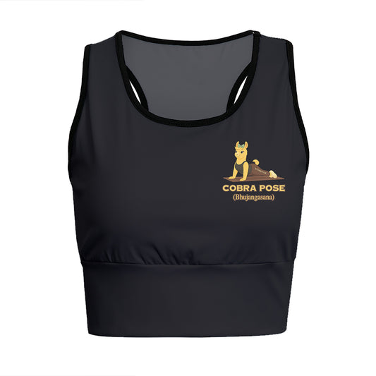 Cobra Pose (Bhujangasana) Chill Llama Yoga Women's Sports Bra