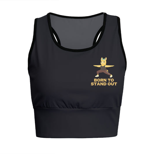 Born To Stand Out Chill Llama Yoga Women's Sports Bra