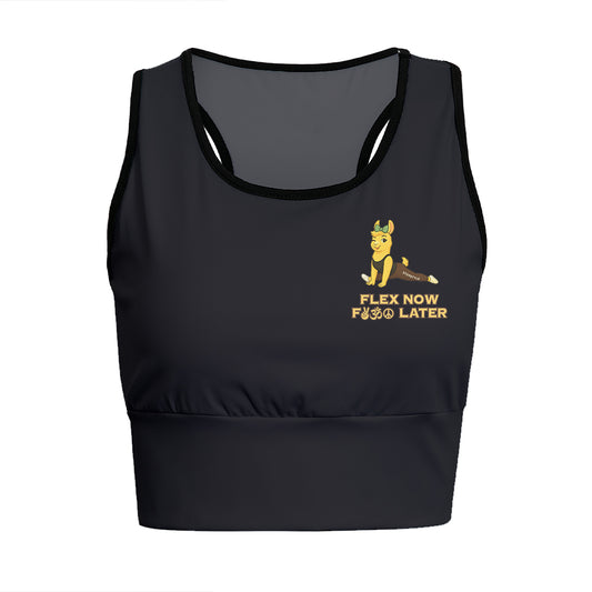 Flex Now, Fck Later Chill Llama Yoga Women's Sports Bra