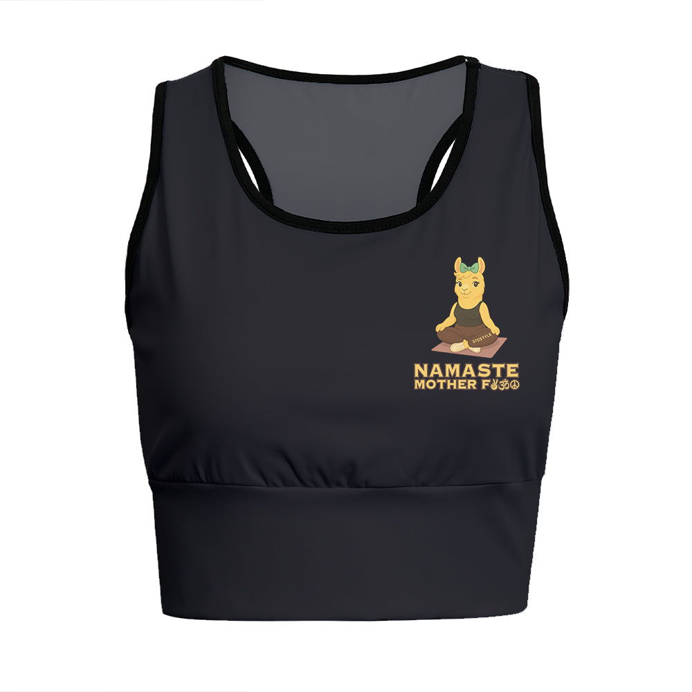Mother F Namaste Chill Llama Yoga Women's Sports Bra