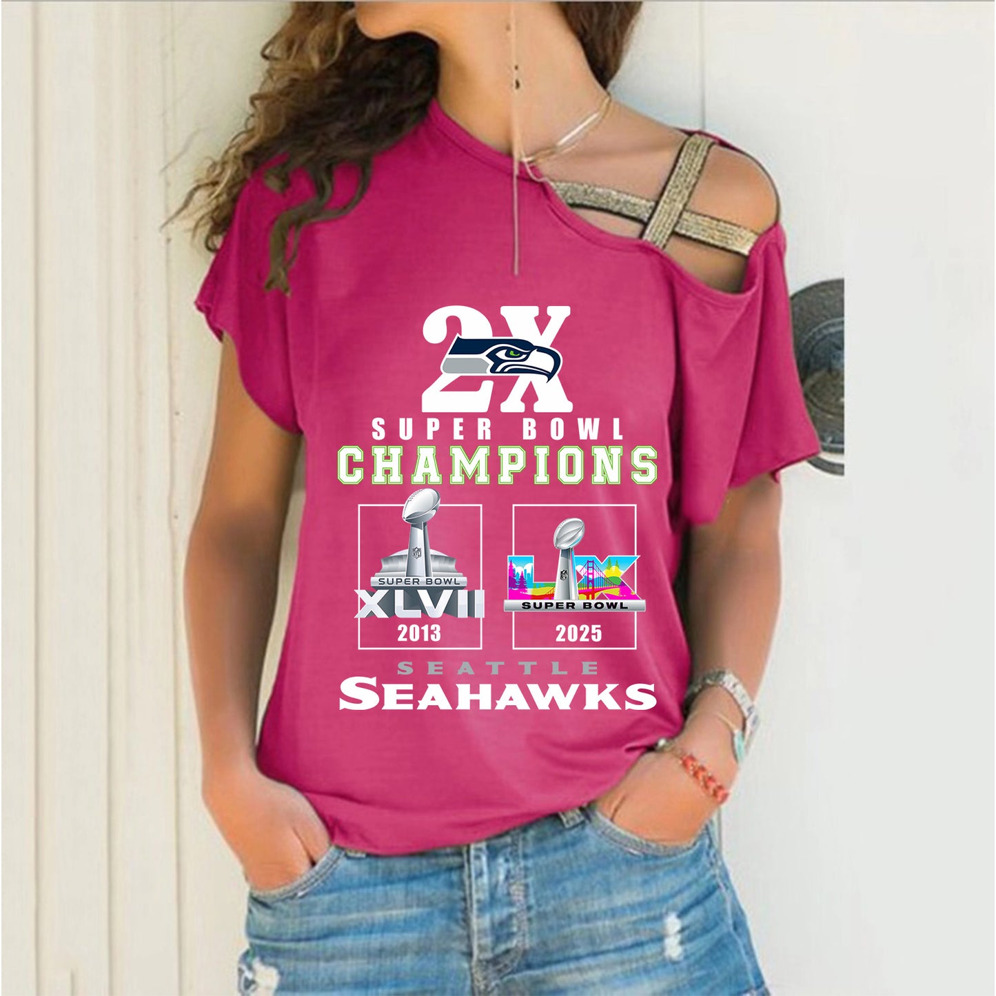 1A7LPC3SEA F26 Woman One Shoulder Shirt