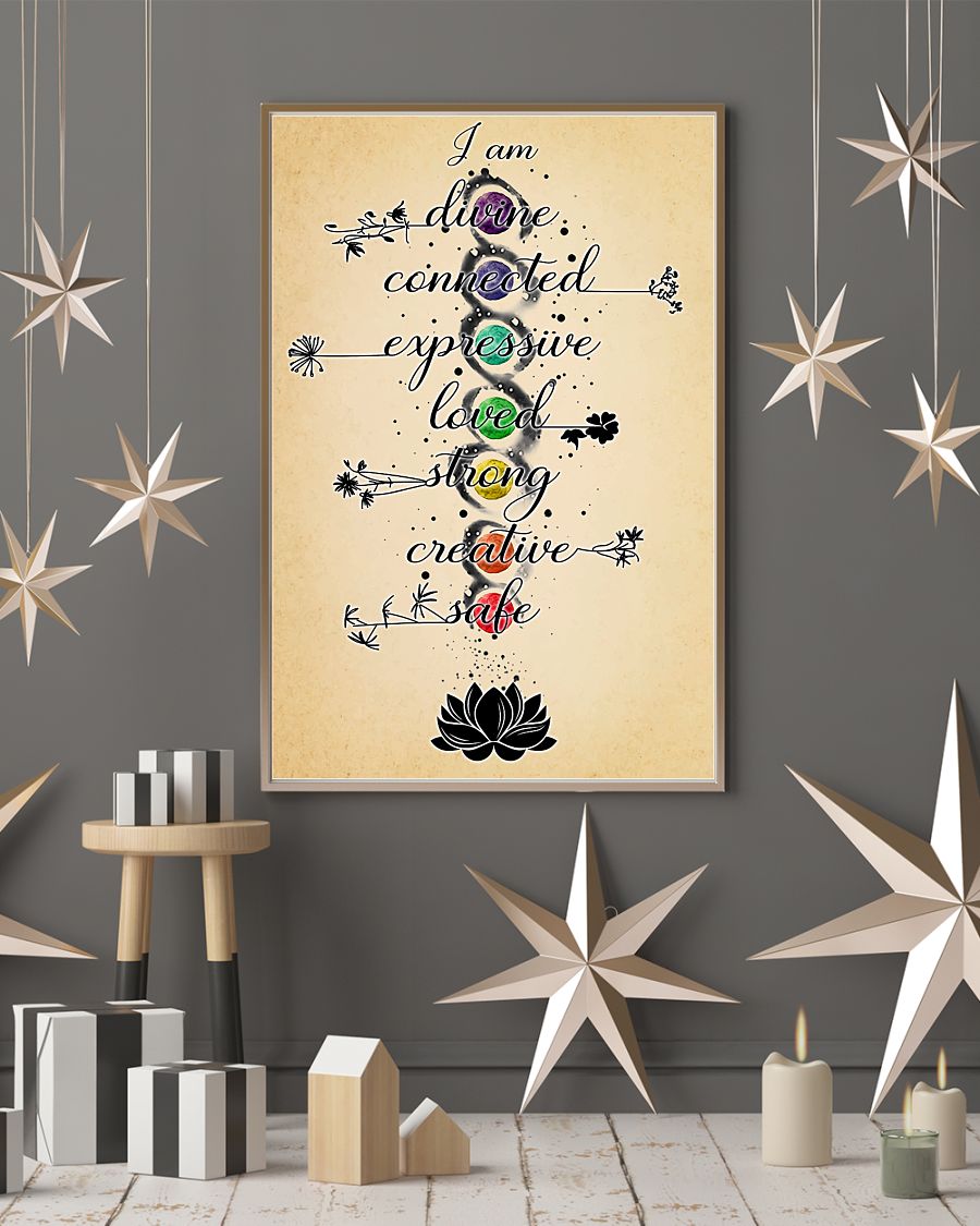 Yoga Life Peace I Am Divine - Vertical Poster - Owl Ohh