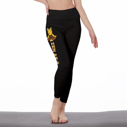 Zen AF Chill Llama Yoga Pants  All-Over Print Women's High Waist Leggings | 5To9Style