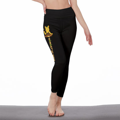Namastâ€™ay High Chill Llama Yoga Pants All-Over Print Women's High Waist Leggings | 5To9Style