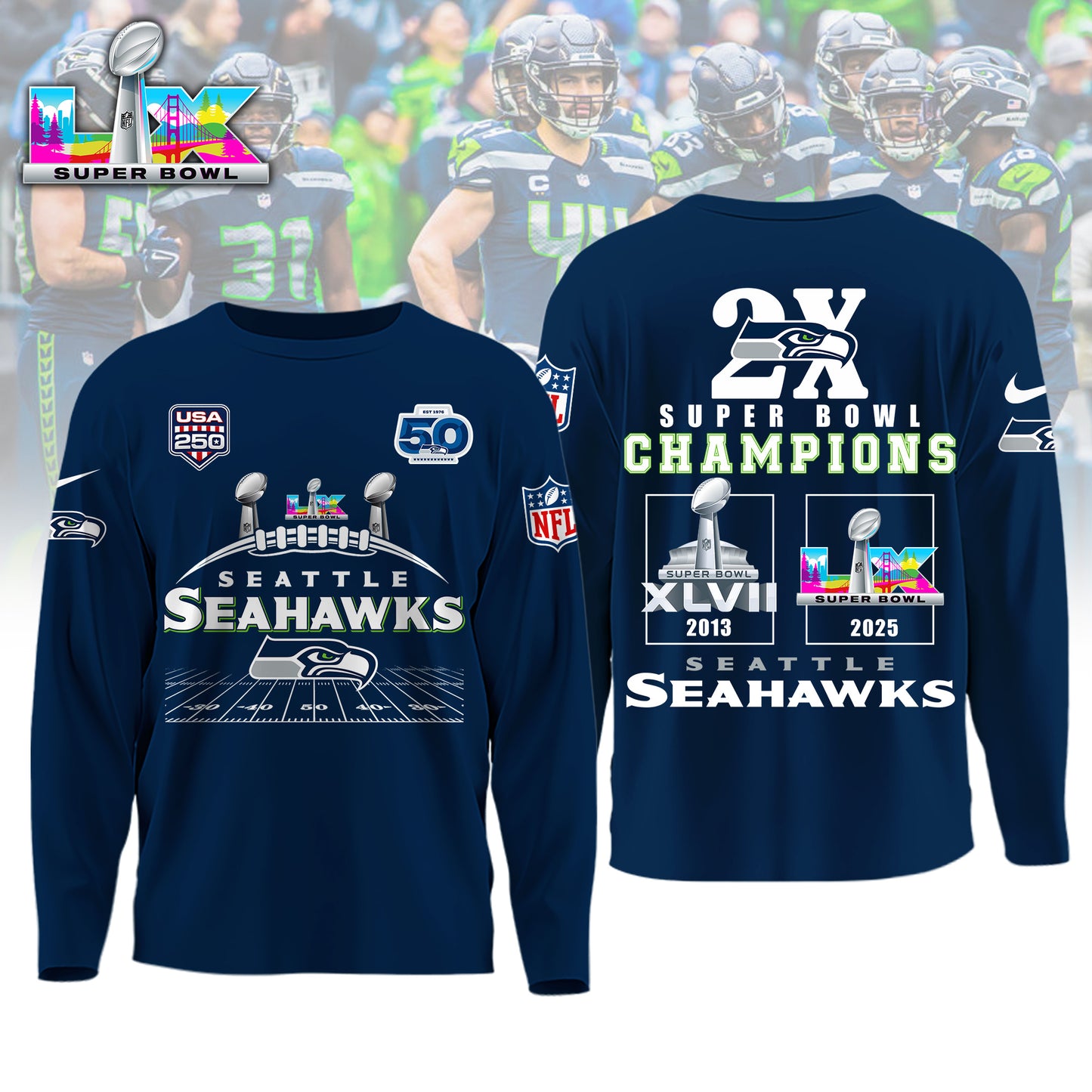 1A6LPC3SEA 3D LONG SLEEVE Long Sleeve Shirt