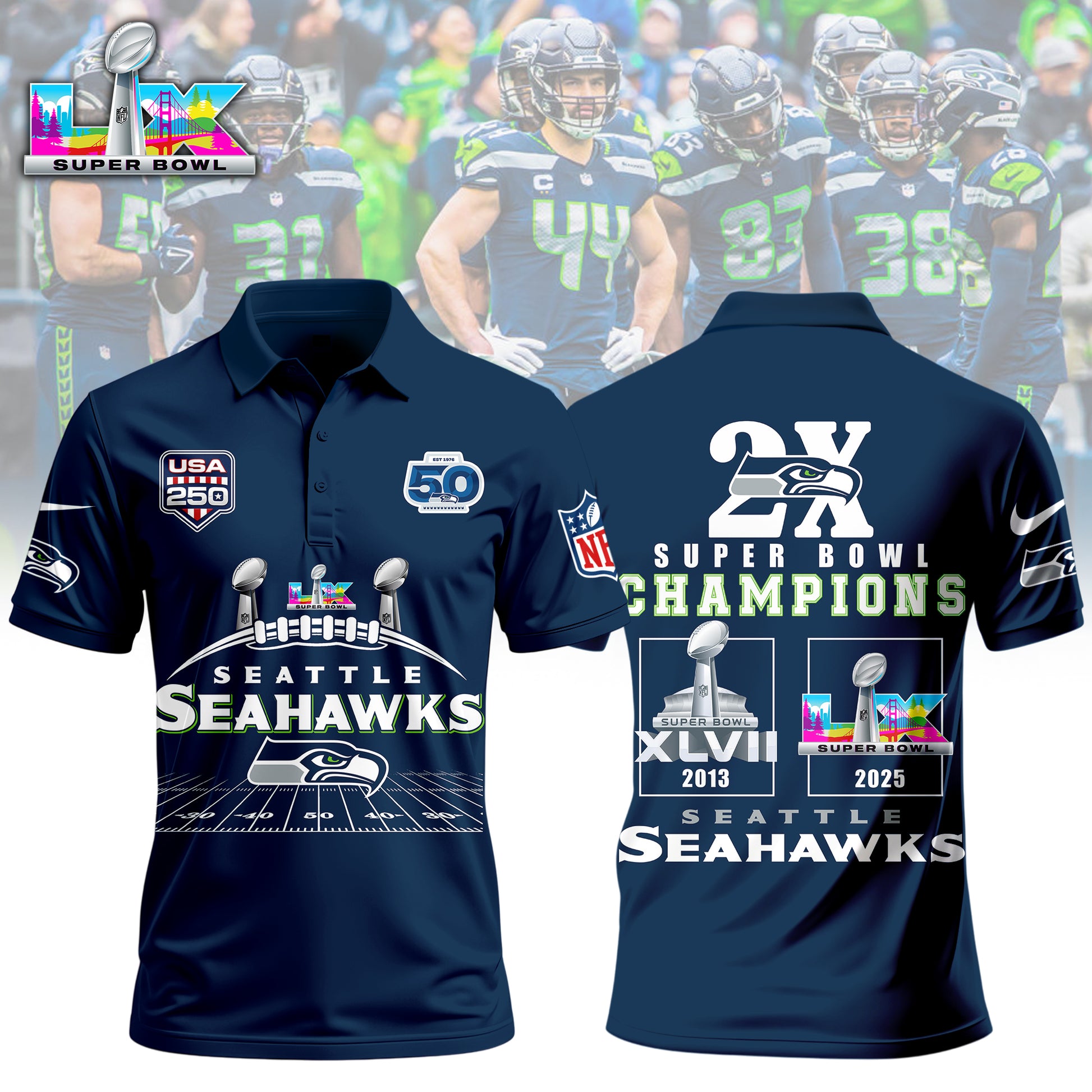 1A4LPC3SEA 3D POLO Polo Shirt