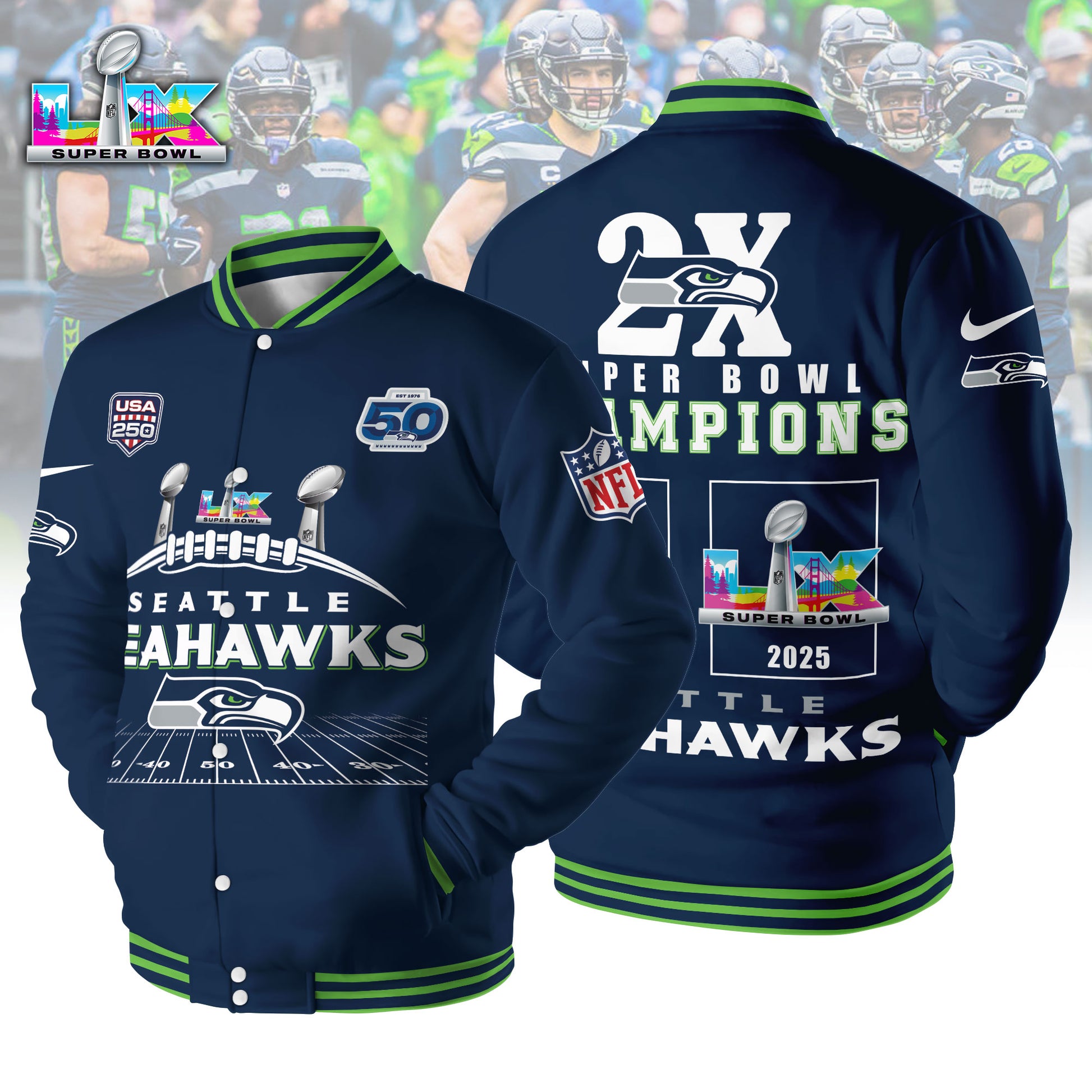 1A1LPC3SEA BBJK Baseball Jacket