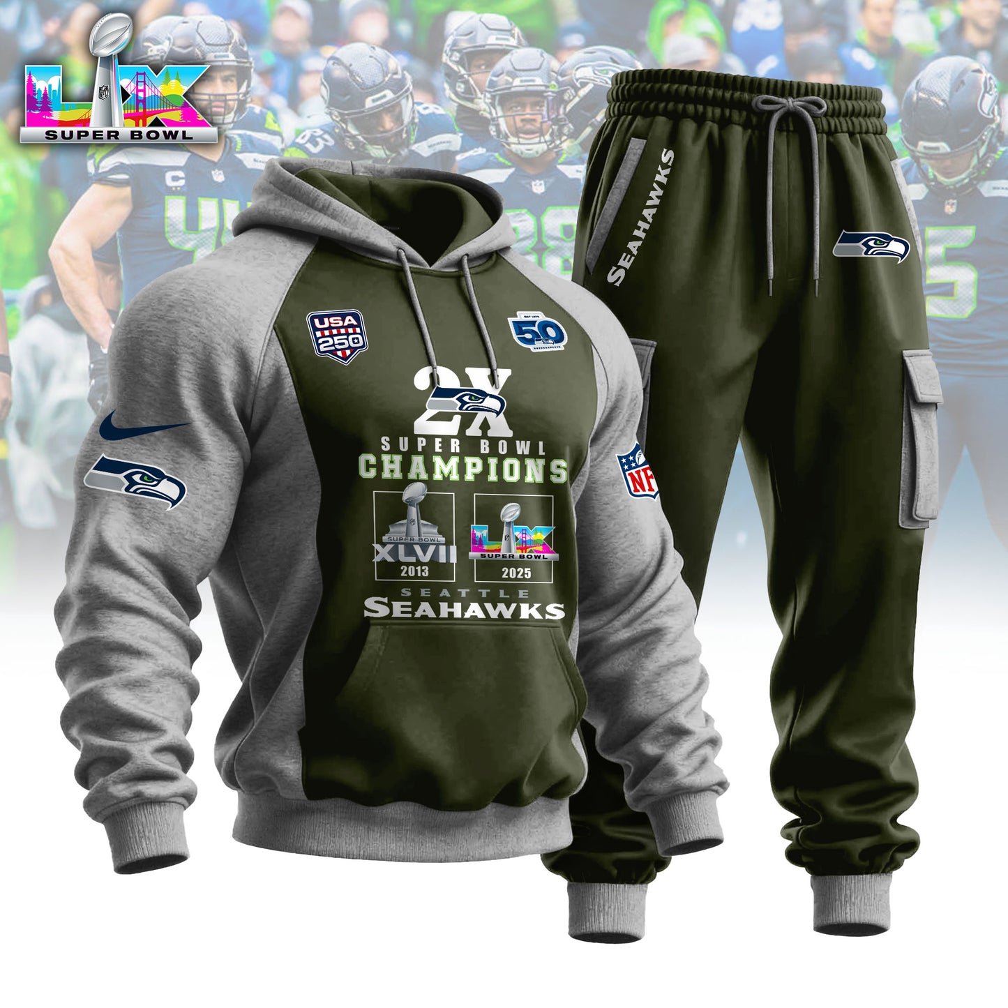 1A4LPC3SEA F395 Hoodie Set