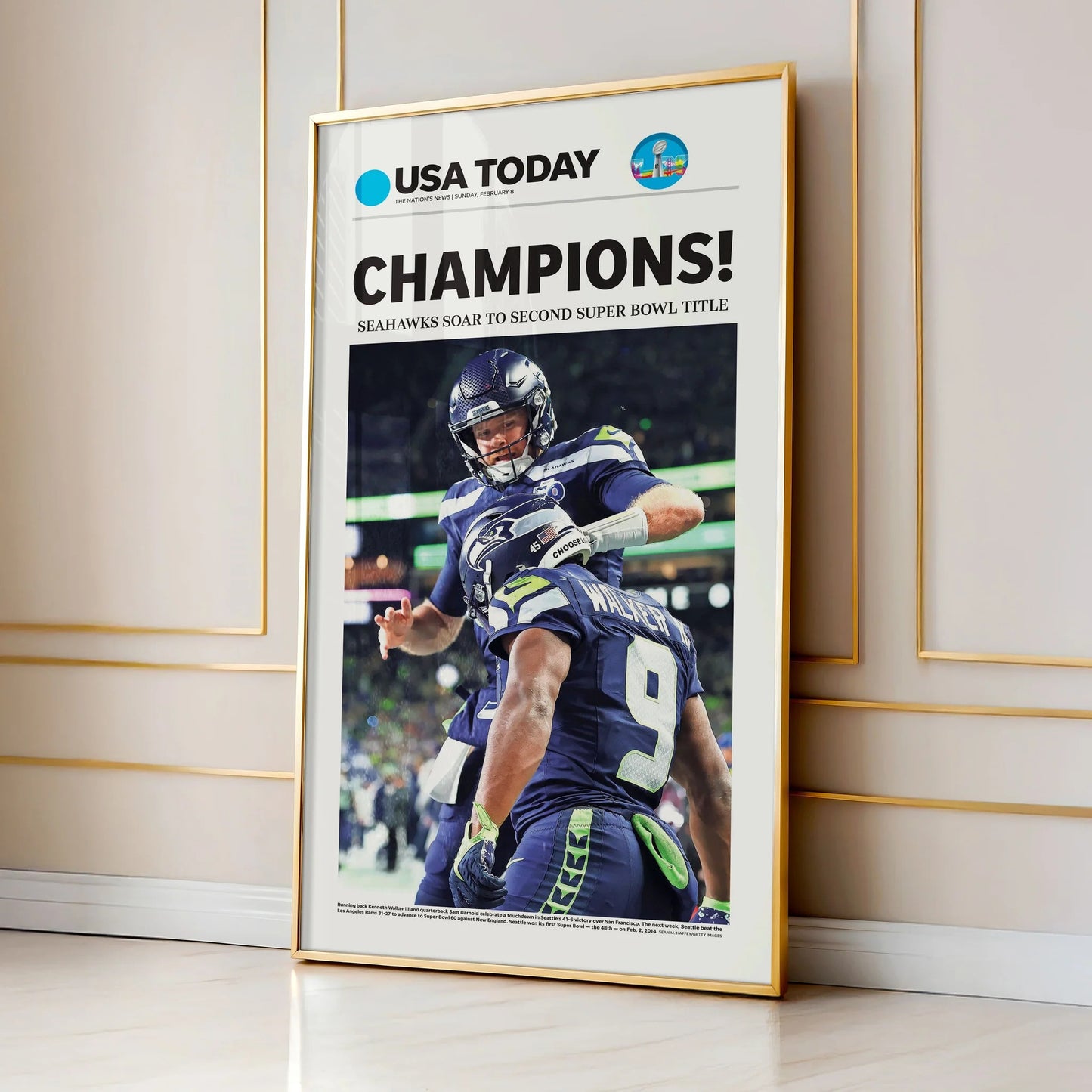 SH Football Champion LX 2026 Front Page Wall Art