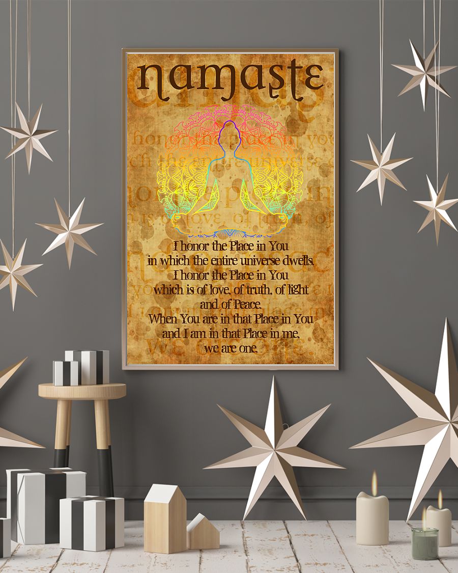 Yoga Life Peace I Honor The Place In You - Vertical Poster - 5to9style